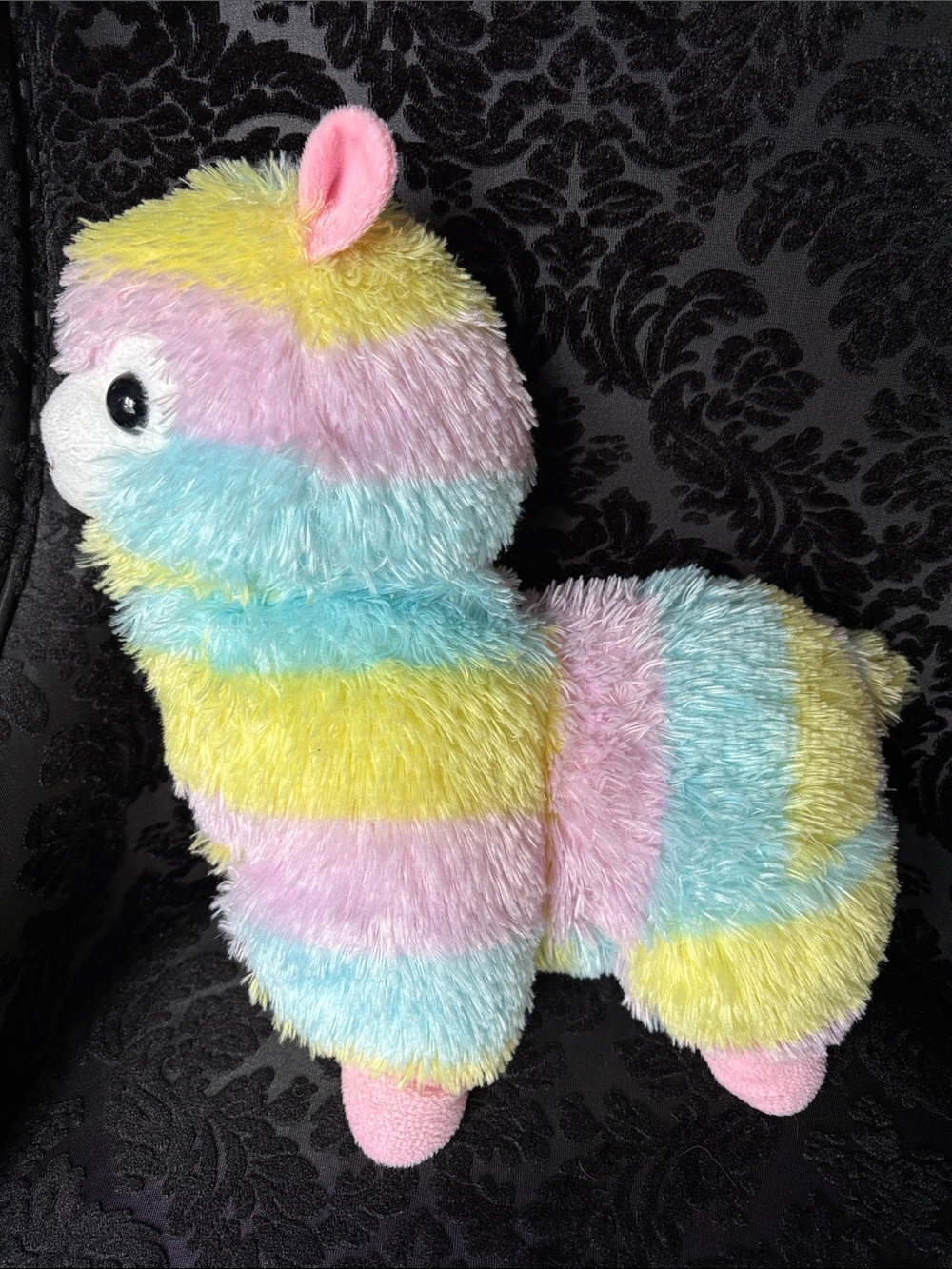 Pastel Rainbow Alpaca Llama Plushie